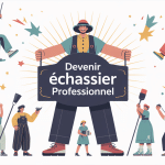 Illustration métier échassier professionnel festival emploi-travail.com