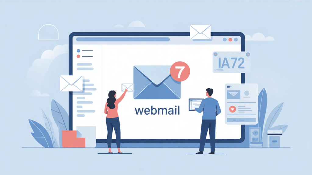 ia72 webmail illustration portail sécurisé professionnel