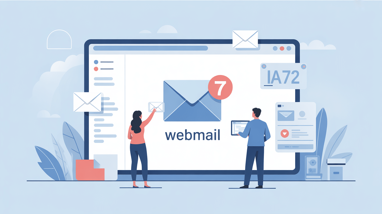ia72 webmail illustration portail sécurisé professionnel