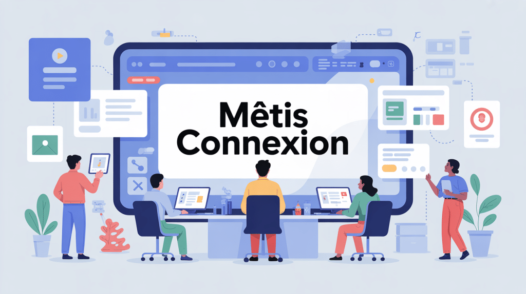 illustration portail numérique mètis connexion