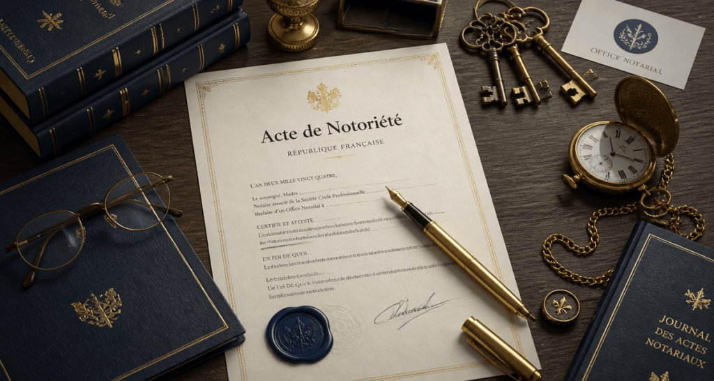 actes notaries pour succession sur bureau élégant