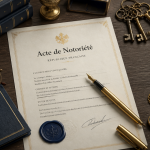 actes notaries pour succession sur bureau élégant