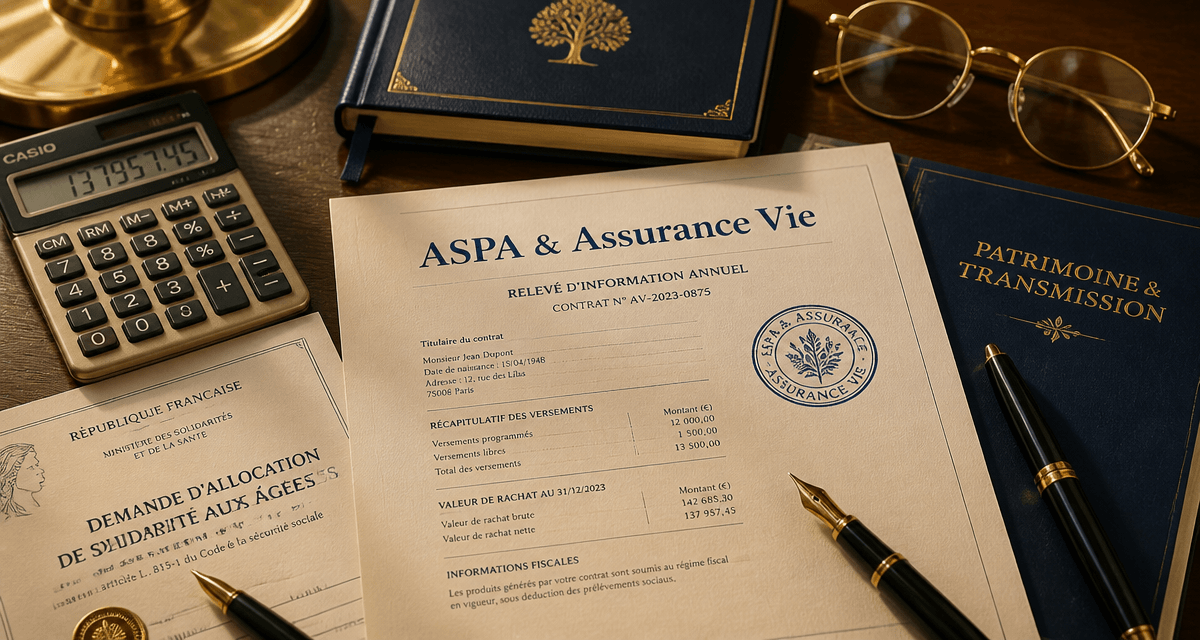 aspa et assurance vie documents calcul