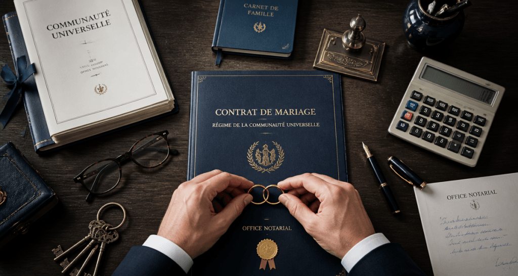 communauté universelle déshériter contrat alliance notaire