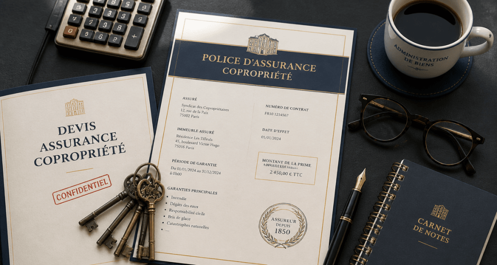 devis assurance pour copropriété sur bureau