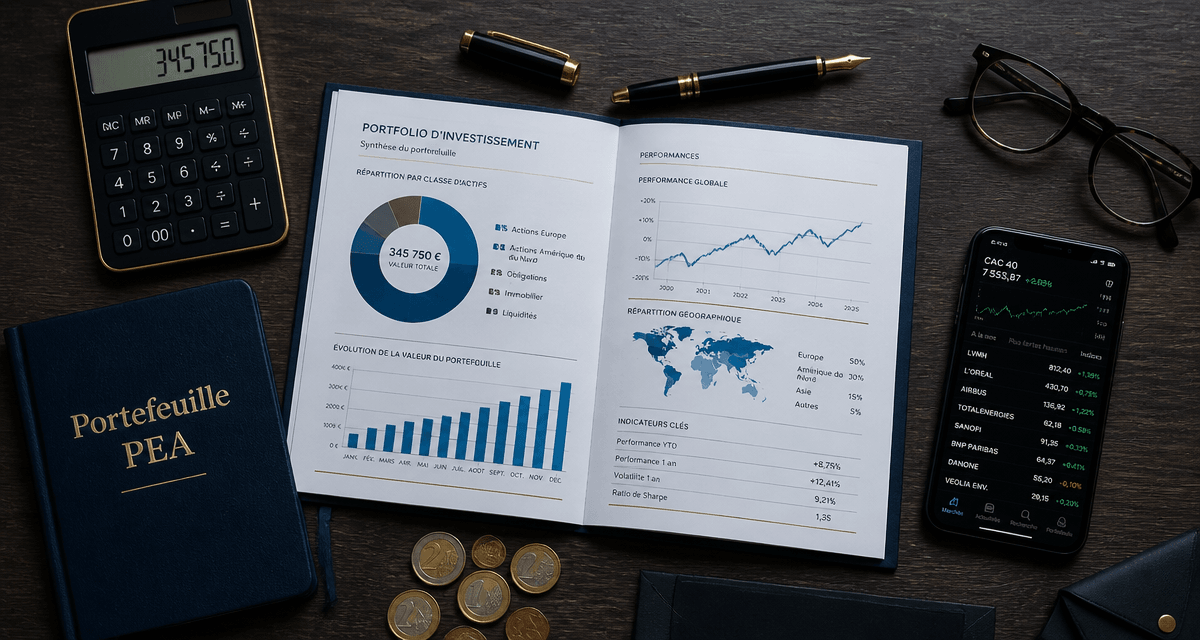 exemple portefeuille pea bureau graphique