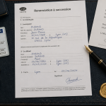 formulaire renonciation à succession Cerfa 15828 05 sur bureau