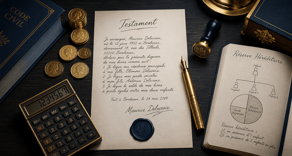 peut on déshériter un enfant image testament