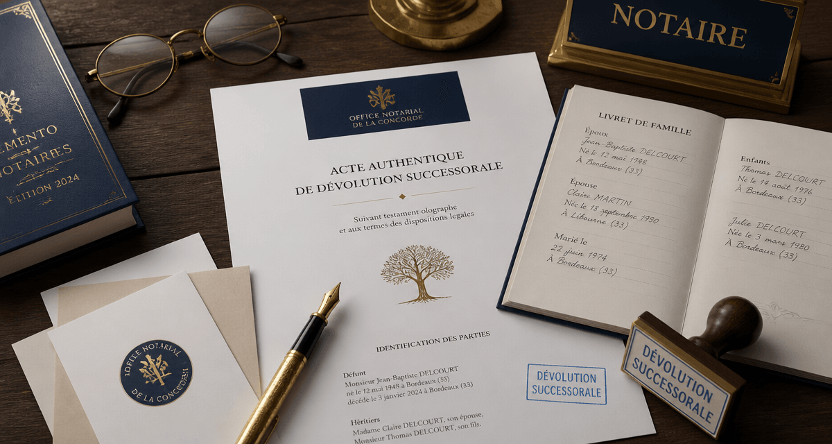 qu est ce qu une dévolution successorale documents notaire