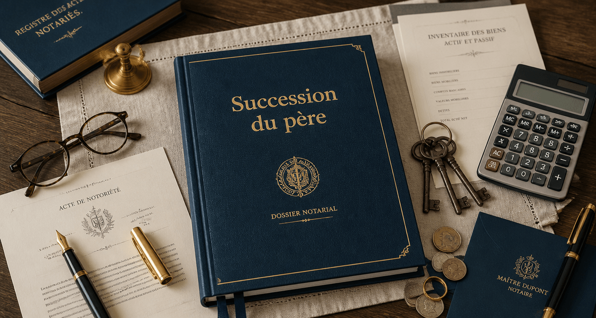 succession père décédé mère vivante dossier notarial