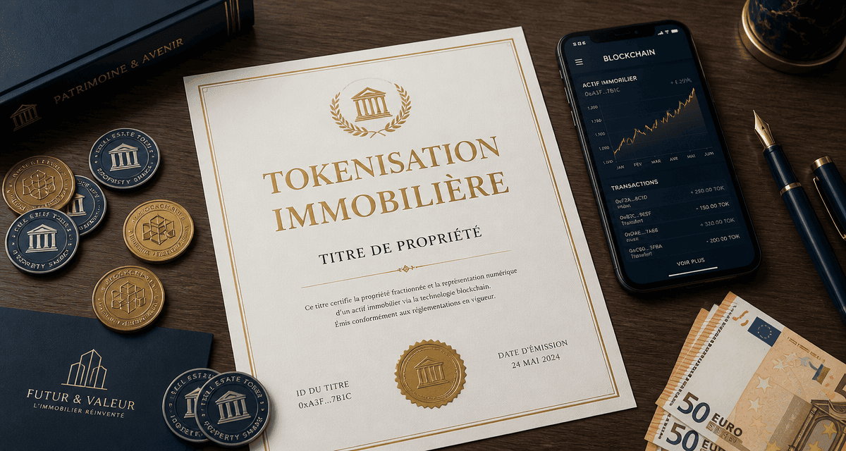 tokenisation immobilier titre propriété jetons smartphone