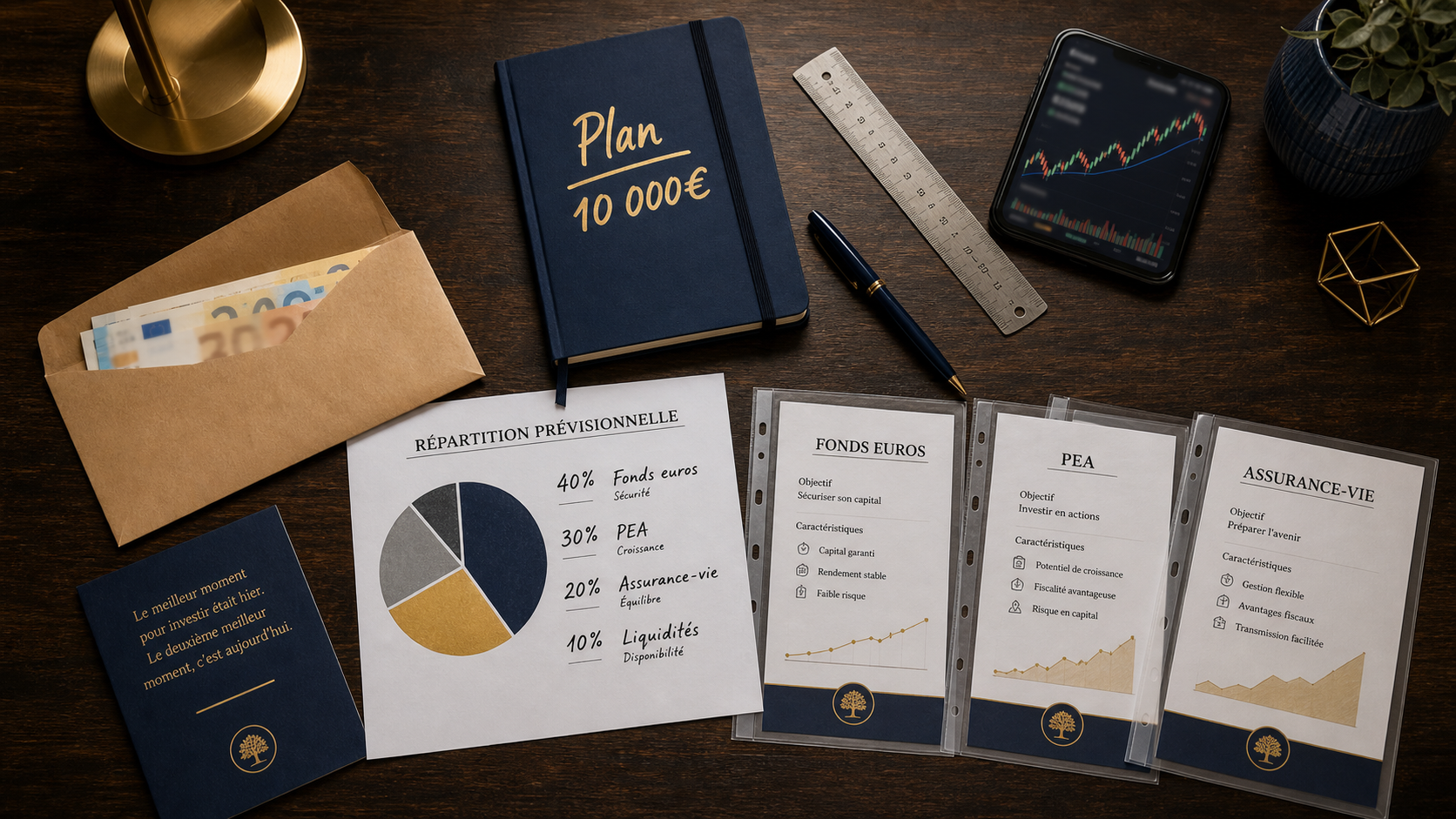 Comment investir 10 000 euros : carnet Plan 10 000 € et stratégies selon votre profil