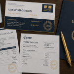 dossier pour location garant sur table avec documents