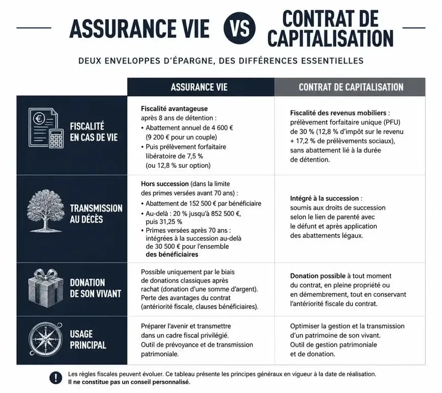 Comparatif assurance vie et contrat de capitalisation UNOFI pour le choix de placement financier