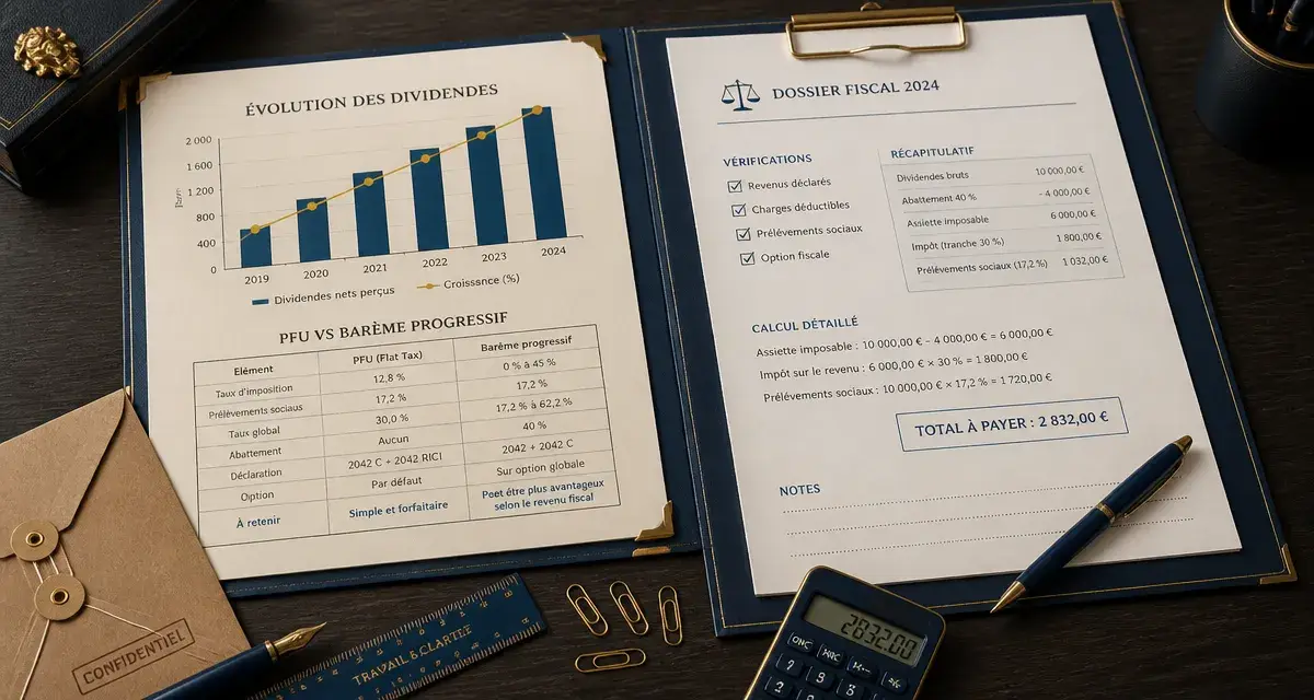 Fiscalité CTO : PFU ou barème progressif pour dividendes