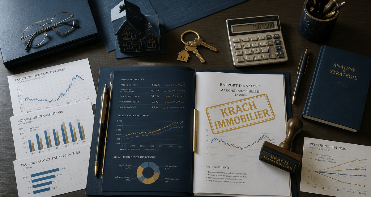 krach immobilier documents financiers et maquette maison