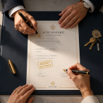 pacs avantage achat immobilier mains signant acte