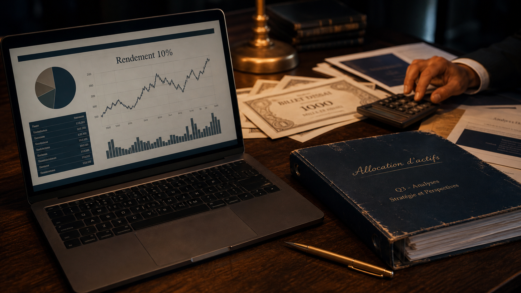 Placement 10 par an : rendement épargne sur ordinateur