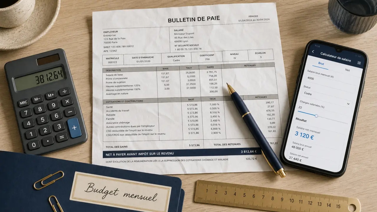 33000 brut en net : salaire net mensuel avant et après impôt