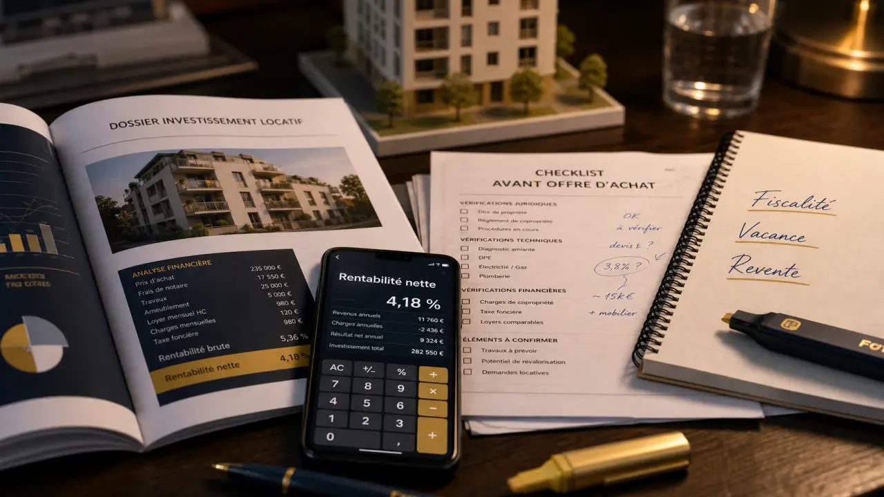 Achat pour location : rentabilité nette, apport personnel et fiscalité