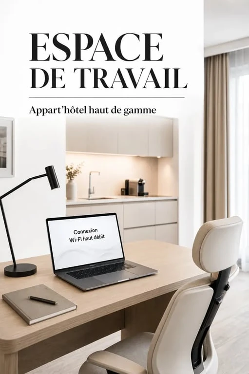 Appart'hôtel pour entreprise avec espace de travail et confort domestique