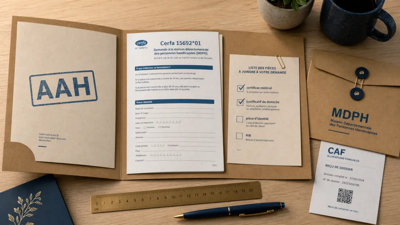 Faut il etre inscrit a pole emploi pour toucher l'aah : dossier MDPH, Cerfa 15692*01