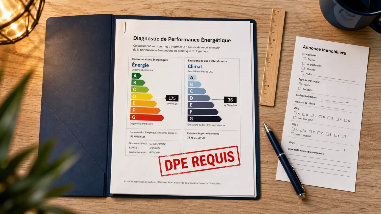 Annonce sans DPE interdit : DPE requis et mentions obligatoires, sanctions et exceptions