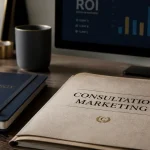 Consultation marketing : dossier et carnet en bureau