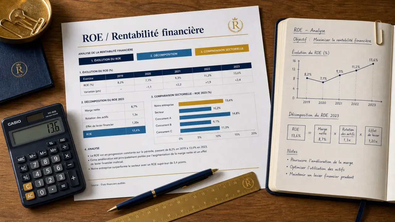 Rentabilité financière formule : calcul et ROE sur feuille de calcul