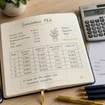 simulateur pea : capital brut et capital net, scénarios réalistes