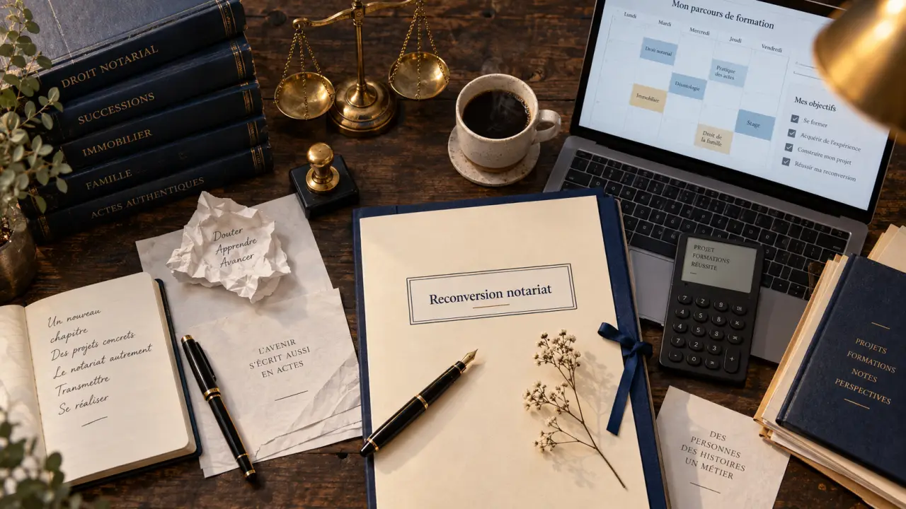 Reconversion notaire : documents et formation pour notariat