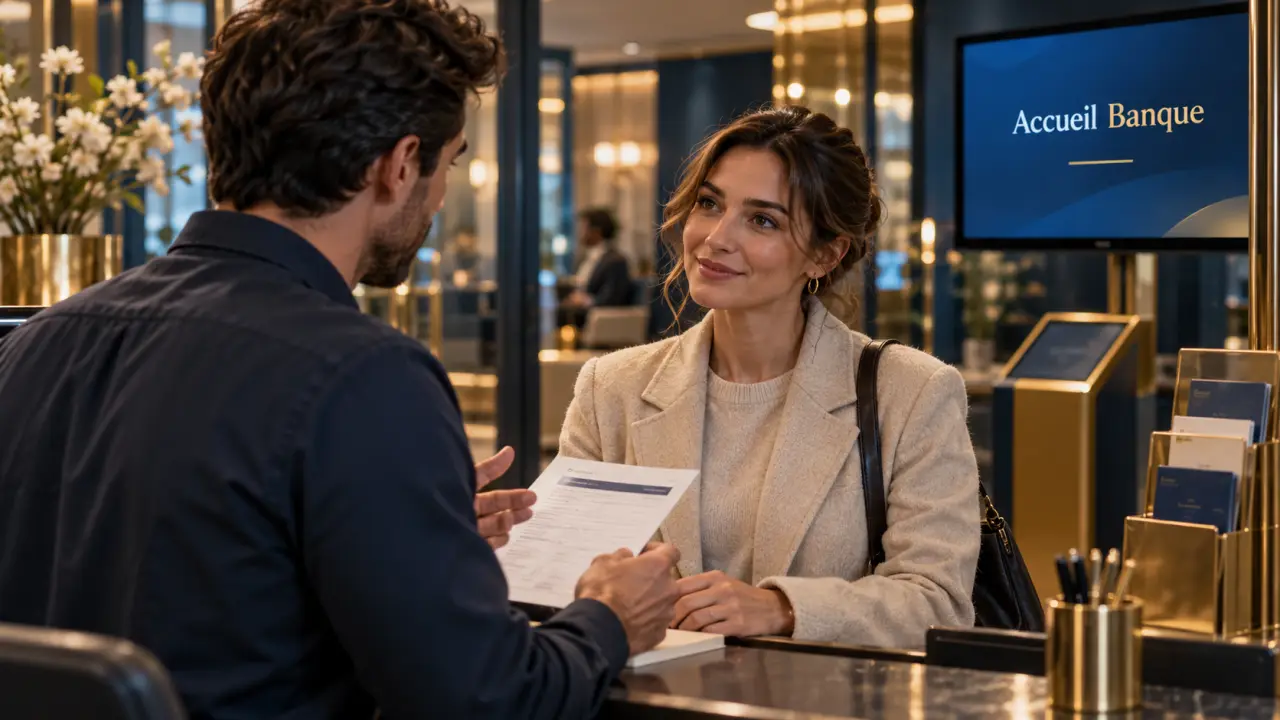 Conseiller accueil banque au guichet, accueil banque