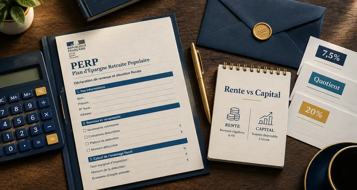Fiscalité PERP : sortie en capital, 20% à la retraite